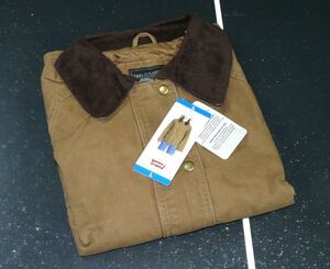Levi's Canvas Jacket Tan / Brown Women's Large Full Zip & Snap 100% Cotton NWT